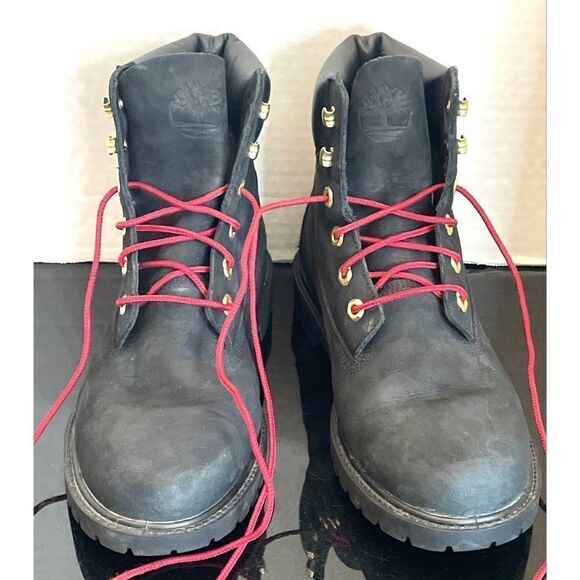 TIMBERLAND WOMEN'S Heritage 6-IN BLACK PREMIUM WATERPROOF BOOTS WOMEN’S SIZE 10 - Picture 1 of 12